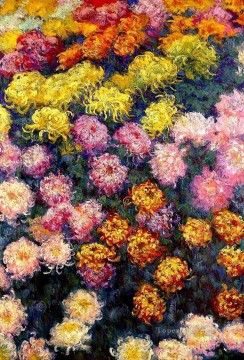 Impressionism Flowers Painting - Bed of Chrysanthemums Claude Monet Impressionism Flowers